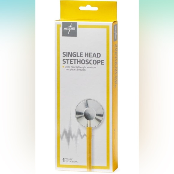 Medline MDS926108 Isolation Stethoscope, Single-Head, Yellow - Picture 3 of 5